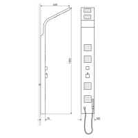 Душевая панель Excellent Omega Quatro ARAC.ML812