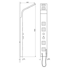 Душевая панель Excellent Omega Quatro ARAC.ML812