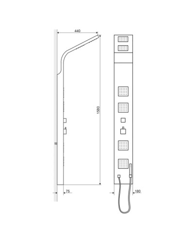 Душевая панель Excellent Omega Quatro ARAC.ML812