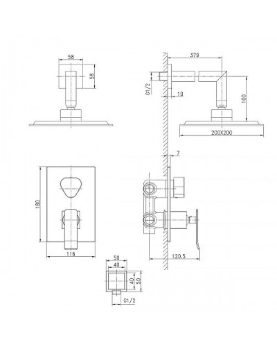 Душевая система Lemark Contest LM5829CW Хром Белый