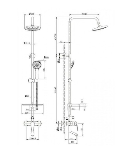 Душевая система Lemark Linara LM0462C Хром