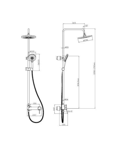Душевая система Lemark Minima LM3862C Хром
