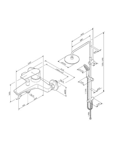 Душевая система AM.PM Gem F40890A14 Хром