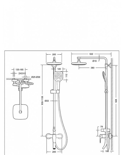 Душевая система Bravat Source F6173218CP-A-ENG Хром
