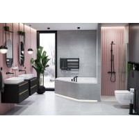 Душевая система Excellent Pi Rain AREX.1281BL Черная матовая