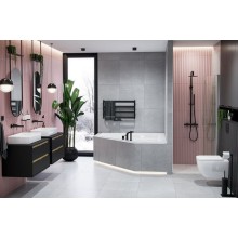 Душевая система Excellent Pi Rain AREX.1281BL Черная матовая