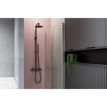 Душевая система Excellent Pi Rain AREX.1281BL Черная матовая