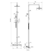 Душевая система Excellent Pi Rain AREX.1281GL Золото