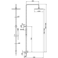Душевая система Paini RS T3 50CR191ART4P3 Хром