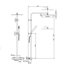 Душевая система Paini Dax 84CR689THSQ4P1 Хром