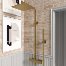 Душевая система Paini Dax-R 84PJ689TH Матовое золото