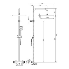 Душевая система Paini Cox 78CR689THAE28P1 Хром
