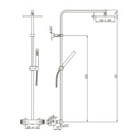 Душевая система Paini Fluxio 43CR689TH2L90P1 Хром