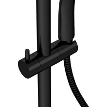 Душевая система Cersanit Brasko Black 63112 с термостатом Черная матовая