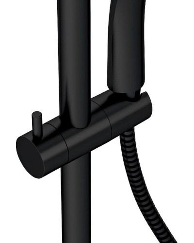 Душевая система Cersanit Brasko Black 63112 с термостатом Черная матовая