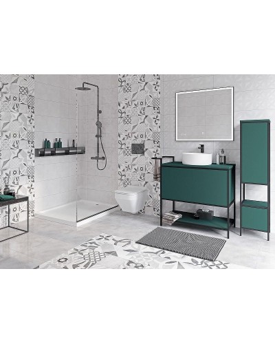 Душевая система Cersanit Brasko Black 63112 с термостатом Черная матовая