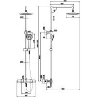Душевая система Cersanit Odra 63069 с термостатом Хром