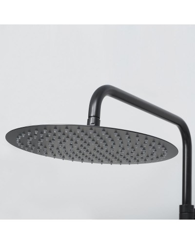 Душевая система WasserKRAFT A28801 с термостатом Черная матовая