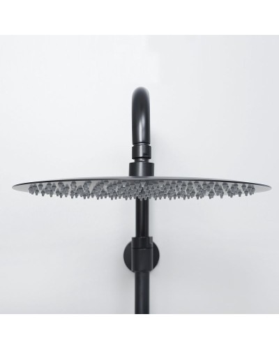 Душевая система WasserKRAFT A28801 с термостатом Черная матовая