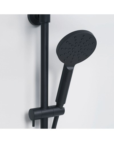 Душевая система WasserKRAFT A28801 с термостатом Черная матовая