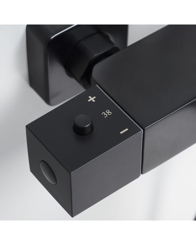 Душевая система WasserKRAFT A29901 с термостатом Черная матовая