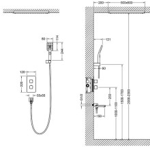 Душевая система Timo Petruma SX-5019/03SM Черный
