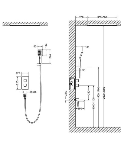 Душевая система Timo Petruma SX-5019/03SM Черный