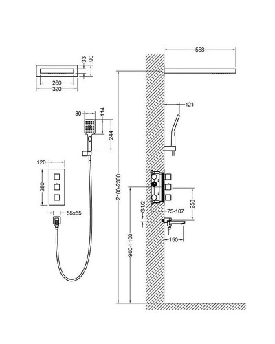 Душевая система Timo Petruma SX-5079/00SM с термостатом Хром