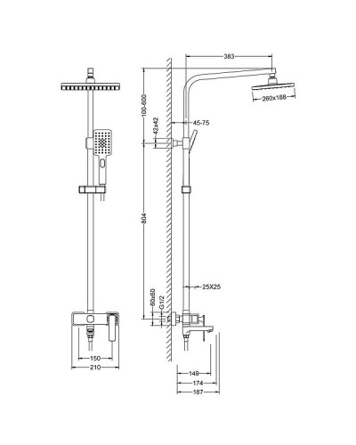 Душевая система Timo Torne SX-4320/17 Золото матовое