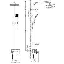 Душевая система Timo Selene SX-2013/17 Золото матовое