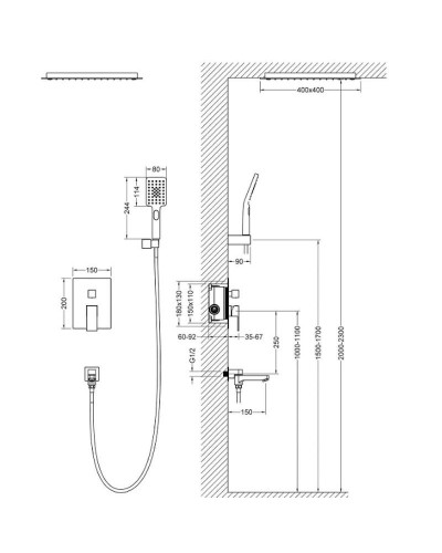 Душевая система Timo Selene SX-2039/03SM Черный