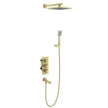 Душевая система Timo Tetra-thermo SX-0199/17SM с термостатом Золото матовое