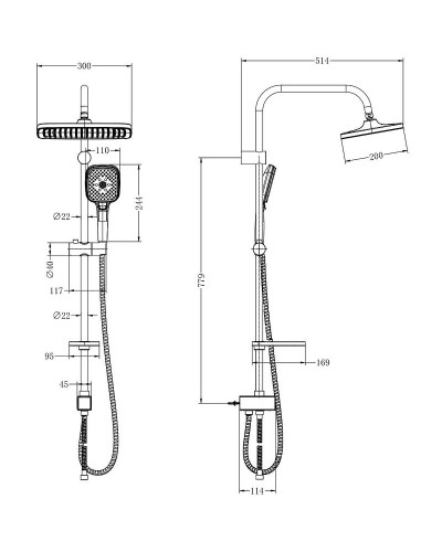 Душевая система Lemark LM8811C Хром