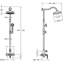 Душевая система Jacob Delafon Cleo 1889 E24311-CP Хром