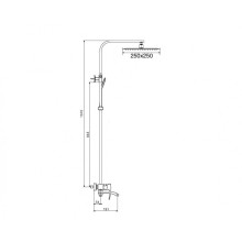 Душевая система RIMERO RM2407WC (Белый/Хром)