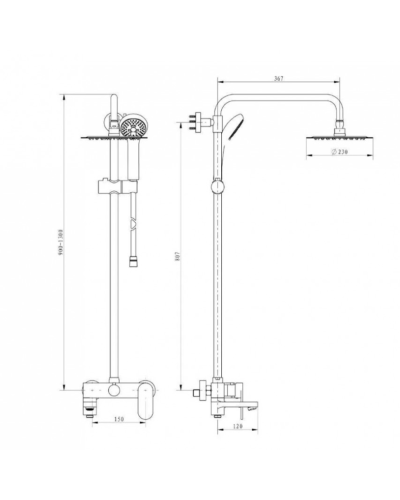 Душевая система RIMERO RM3033CR (Хром)