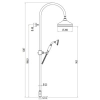 Душевая стойка Gattoni PD 4293/PDC0cr