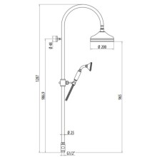 Душевая стойка Gattoni PD 4293/PDC0cr
