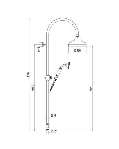 Душевая стойка Gattoni PD 4293/PDC0cr