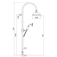 Душевая стойка Gattoni PD 4295/PDC0cr