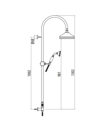 Душевая стойка Gattoni PD 4291/PDC0cr
