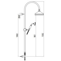 Душевая стойка Gattoni PD 4291/PDV0br