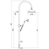 Душевая стойка Gattoni PD 4293/PDV0br