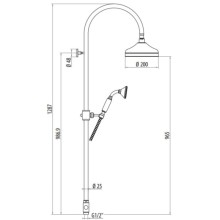 Душевая стойка Gattoni PD 4293/PDV0br
