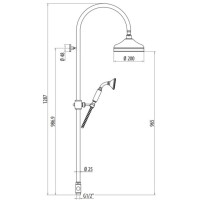 Душевая стойка Gattoni PD 4293/PDD0oro