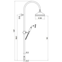 Душевая стойка Gattoni PD 4293/PDD0oro