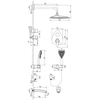 Душевой комплект Lemark Mars LM3522C