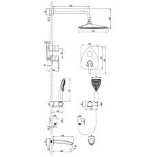 Душевой комплект Lemark Mars LM3522C