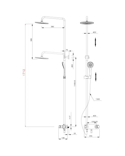 Душевая система Lemark Wing LM5362C