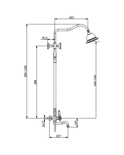 Душевая система 160 мм Timo Nelson SX-1291/02
